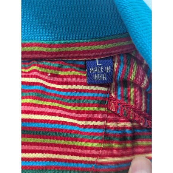 Copley Men's Casablanca Multi-Color Striped Pima Cotton Golf Polo Shirt Size XL - Picture 8 of 9